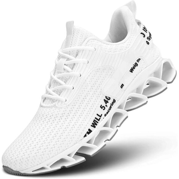 👑Men's Sneakers White Breathable Running Blade Casual Athletic Walking Shoes